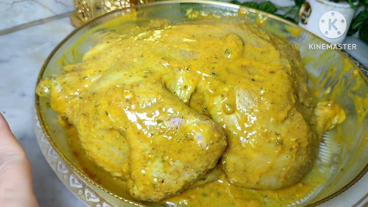 أروع وصفة 🐔 محمر تقولي شريناه من برا 😂بأروع مريناد لا كانت عندك مقالات هوائي ارواحي نعطيك طريقة 🍗