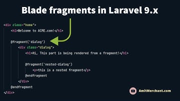 Blade fragments in Laravel 9.x