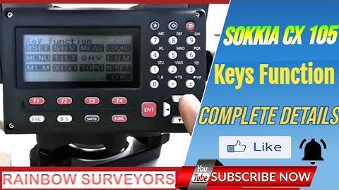 How to use keys function in Total Station Sokkia CX105|Key function of Total Station in urdu|Details