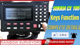 How to use keys function in Total Station Sokkia CX105|Key function of Total Station in urdu|Details screenshot 2