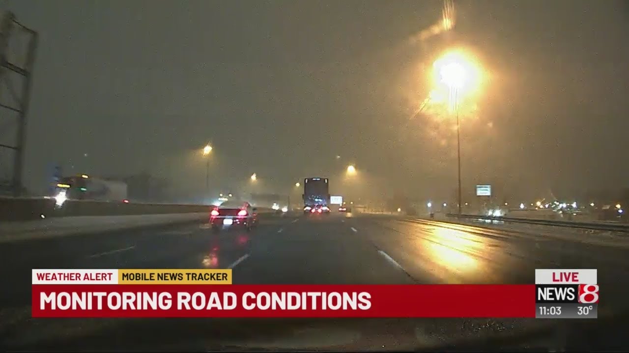 Monitoring road conditions in the snow - YouTube