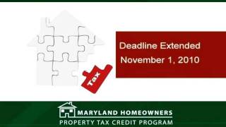 Maryland Homeowners Property Tax Credit Program