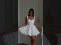 SW097 Luxury Romantic 3D Floral Mini Wedding Dress with Puffy Skirt