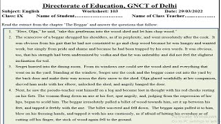 English Worksheet 103 Class 9 (29/3/22) | Worksheet 103 Class 9 English | Class 9 Worksheet 103 |