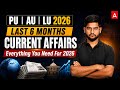 Last 6 Months Current Affairs | PU | AU | LU 2026 | Complete Revision For Law Entrance Exams