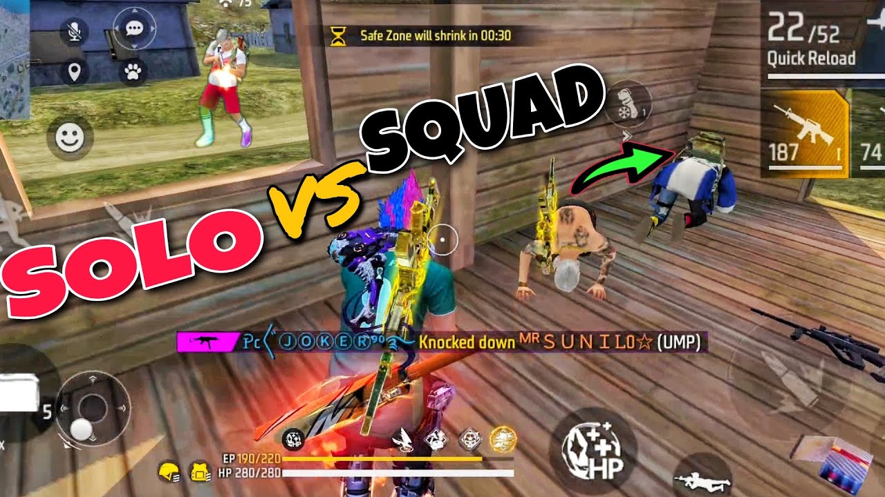 [HIGHLIGHT] Solo vs Squad Op Hadeshots Inspiration || Garena freefire ...