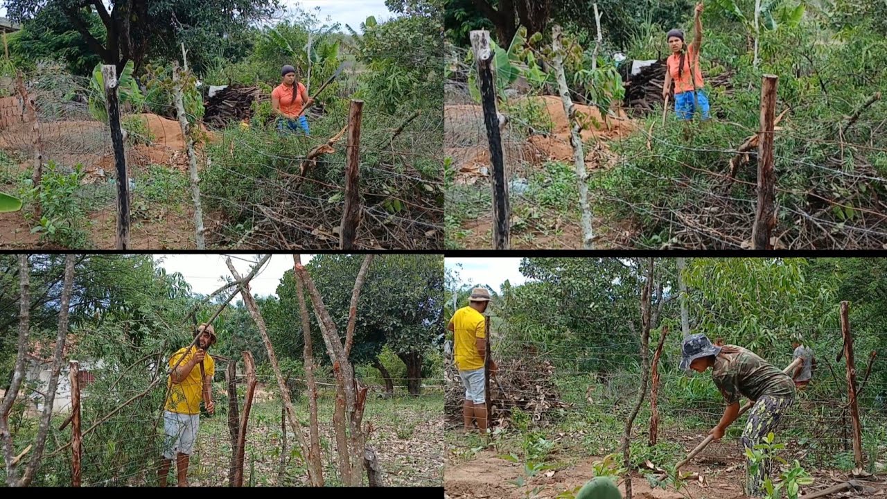 Hoje foi dia de finalizar a nossa cerca olha só a resenha