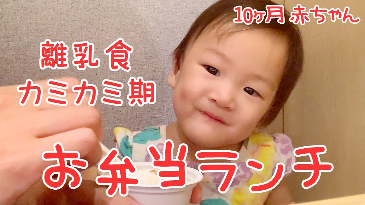 10ヶ月 赤ちゃん 離乳食 カミカミ期 お出かけの時のお助けランチ 和光堂ベビーフード 筑前煮弁当 Youtube