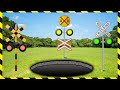 【踏切アニメ】あなにおちるふみきりカンカン♪Railroad crossing that falls into a hole !!!