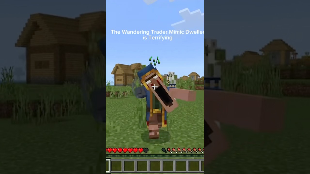 The wandering trader mimic dweller is terrifying Minecraft bedrock dwellers add-on ￼