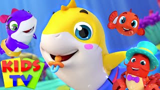 New Baby Shark Song Mommy Shark Five Little Sharks More Nursery Rhymes & Baby Songs - Kids Tv