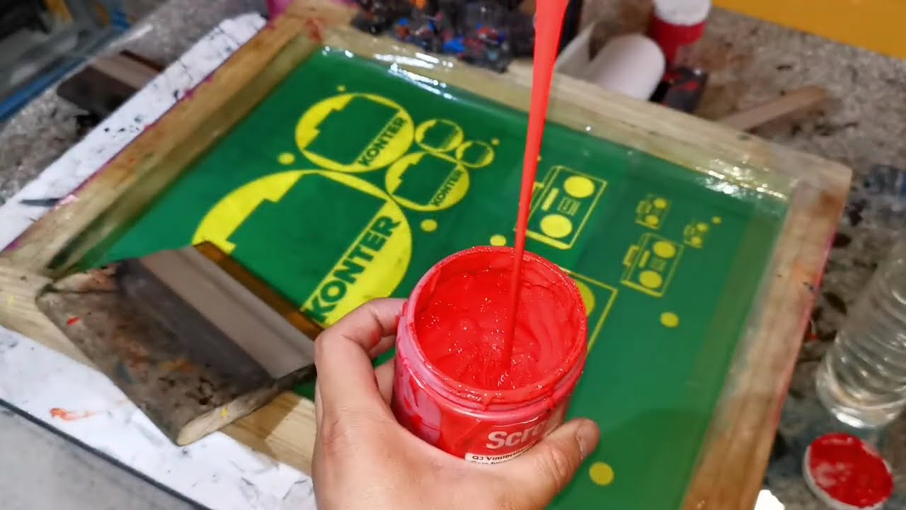 como hacer stickers a 2 tintas con serigrafia / como preparar mi tinta para stickers