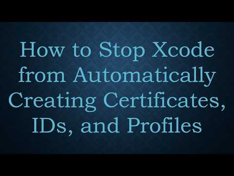 How to Stop Xcode from Automatically Creating Certificates, IDs, and Profiles