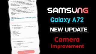 Samsung Galaxy A72 New Software Update Release || Camera Improvement screenshot 5