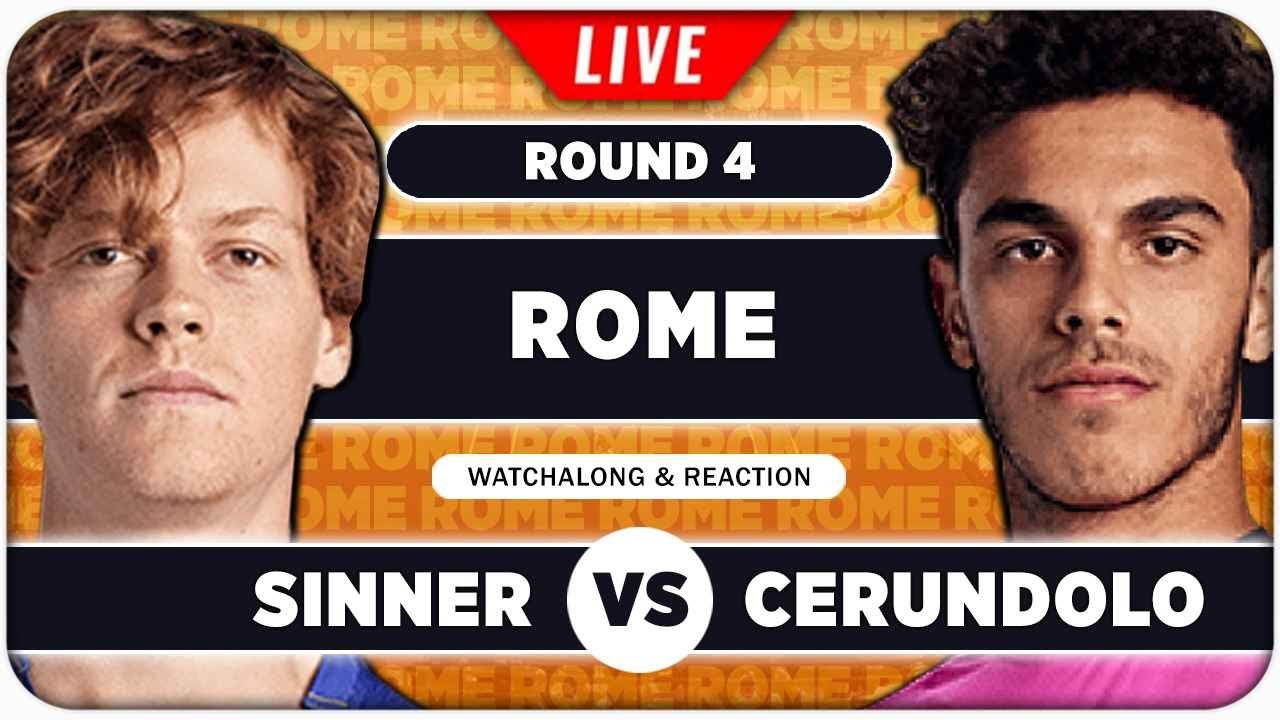 SINNER vs CERUNDOLO • ATP Rome 2025 • LIVE Tennis Watchalong - YouTube