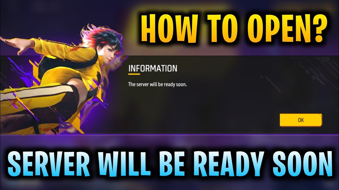 THE SERVER WILL BE READY SOON ll HOW TO SOLVE SERVER WILL BE READY SOON PROBLEM ll FREE FIRE UPDATE