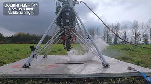 Colibri flight #47 - Free flight - 1.5m up and land, software validation! 💾