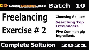 Digiskills Freelancing Exercise 2 Batch 10 Solution  Freelancing Exercise 2 Batch 10