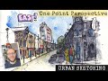 Urban Sketching in One Point Perspective - Made Unbelievably Easy - Step by Step for Beginners