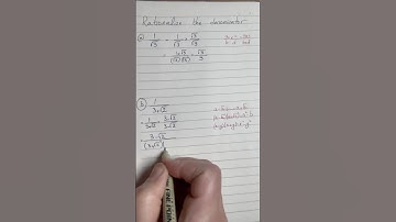 Rationalizing the denominator using conjugate method #maths #rationalisation #algebra #gcse #satmath