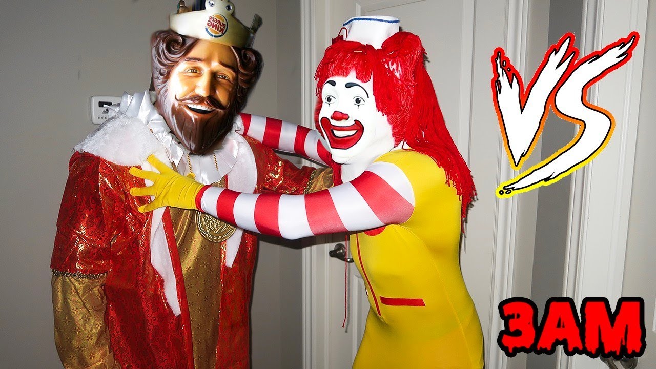 RONALD MCDONALD FIGHTS BURGER KING AT 3AM! DONT CALL RONALD MCDONALD