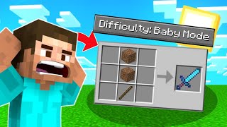BEATING MINECRAFT IN BABY MODE