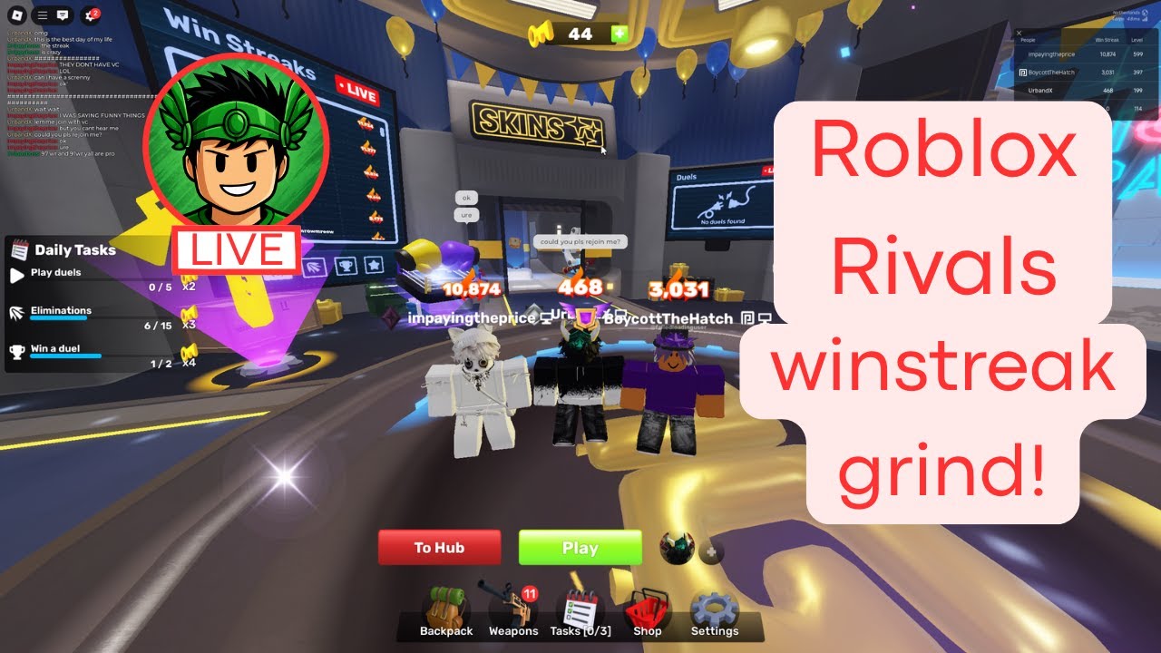 🔴[LIVE] Playing with viewers | Roblox RIVALS - YouTube