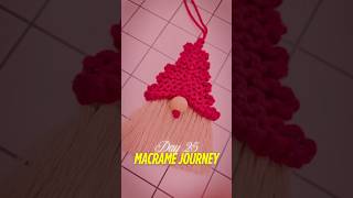 Macramé Christmas Gnome | Easy Festive DIY | Day 25 #macrame #christmascrafts #shorts #diy #gnomes