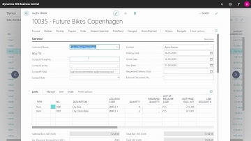 Shipping from Sales Orders - Microsoft Dynamics 365 Business Central