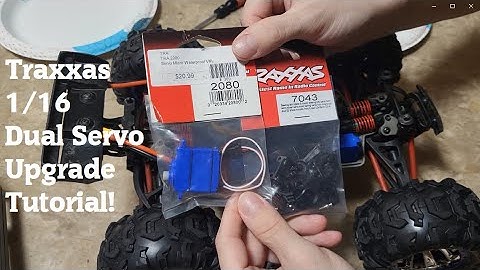 Traxxas 1/16 Dual Servo Upgrade Tutorial.  Revo / Slash.  Twice The Steering Power!