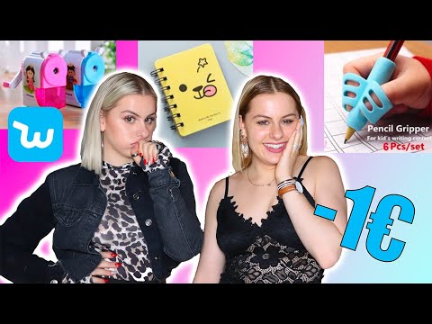 ON TESTE DES FOURNITURES SCOLAIRES WISH À - 1€ 😳