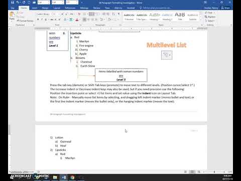 43 Multilevel list Word 2016 - YouTube