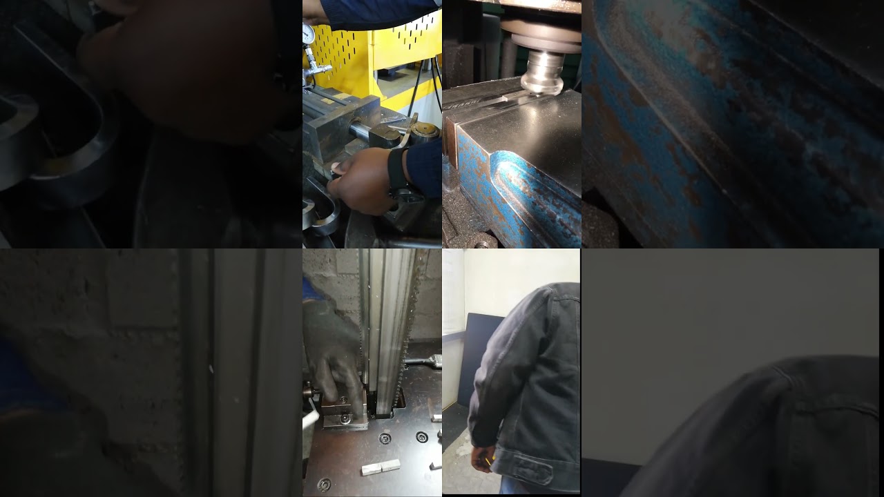 SIDE BEND TEST IN THE MECHANICAL TESTING LABS USING A HYDRAULIC PRESSING MACHINE WITH A 40MM FORMER