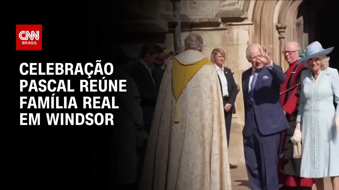 Rei Charles e família real participam de cerimônia de Páscoa em Windsor | AGORA CNN