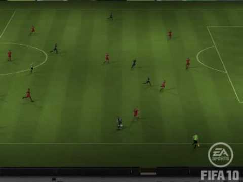 Rooney scores an amazing screamer outside of the box FIFA10
