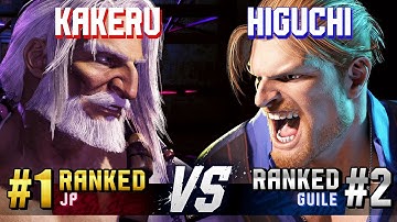 SF6 ▰ KAKERU (#1 Ranked JP) vs HIGUCHI (#2 Ranked Guile) ▰ High Level Gameplay