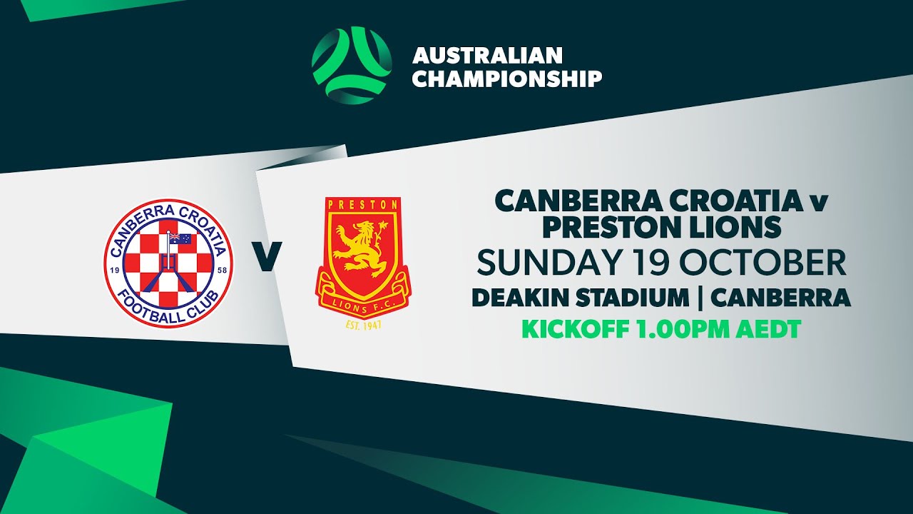 Canberra Croatia v Preston Lions | Australian Championship