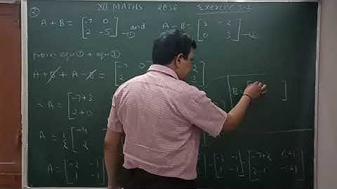 Matrix आव्यूह / Class 12 rbse solutions exercise 3.2 Question 1,2,3,4