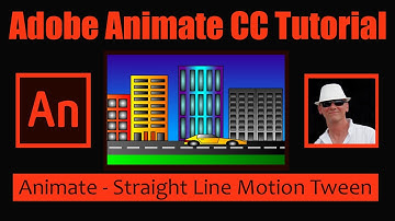 Adobe Animate Motion Tween Tutorial - Bullet Train and Car Driving in City