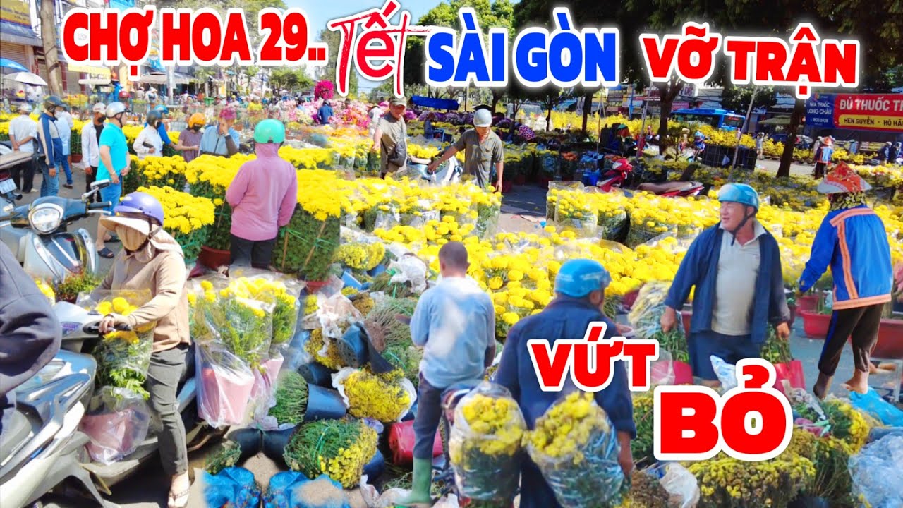 Vỡ TRẬN 29 Tết khu Tên Lửa Sài Gòn/ cảnh Người nghèo nhặt hoa Vứt Bỏ Kẻ cười Người khóc