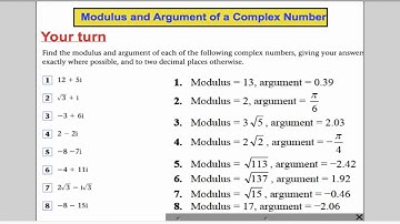Complex Numbers (5) - FP1 Edexcel Maths A-Level