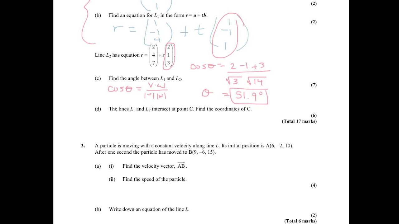Vector Equations Review - YouTube