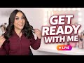 GRWM LIVE | How I Style & Curl My Hair Extensions + Everyday Makeup Routine