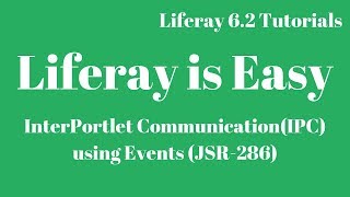 Liferay Tutorial 46 :- Inter Portlet Communication(IPC) using Events in Liferay 6.2