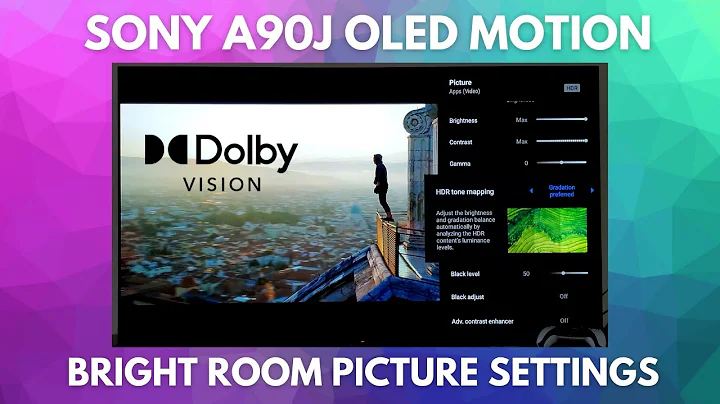 Sony A90J OLED TV Motion and Dolby Vision Bright Picture Settings