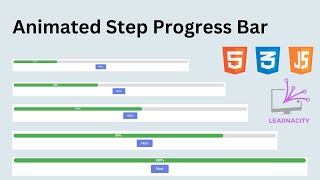 How To Make Animated Steps Progress Bar Using HTML CSS, JavaScript  #progressbar