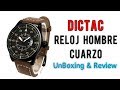 Dictac Reloj Hombre de Cuarzo Deportivo Analogico Impermeable | UnBoxing+Review Español
