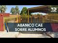 Cae abanico de techo y lesiona a dos menores en escuela primaria de Guadalupe, NL