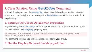 Retrieve the DisplayName from AD Group's managedBy Property Using PowerShell