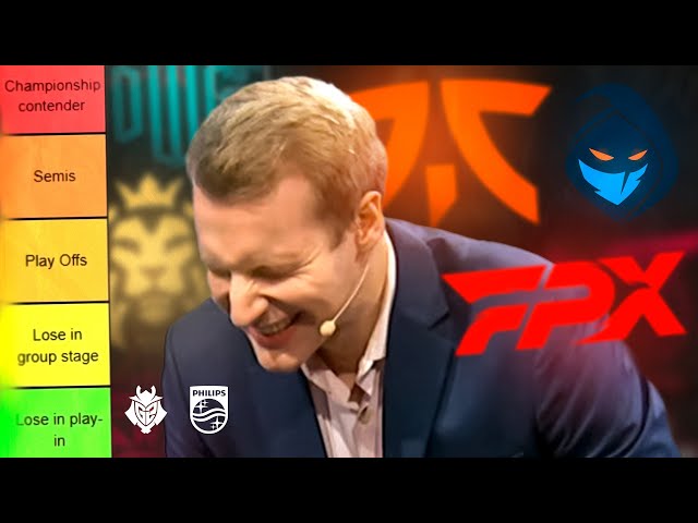 Predicting the Worlds FINALS! | G2 LoL Worlds Teams Tier List